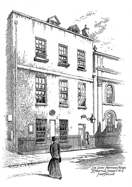 Sir Isaac Newton's House, St Martins Street, London, 1912.  Artist: Frederick Adcock