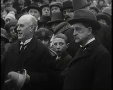 Sir James Barrie Standing With a Crowd of People, 1921. Creator: British Pathe Ltd