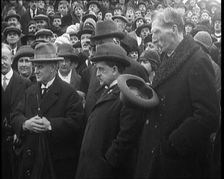 Sir James Barrie Standing With a Crowd of People, 1921. Creator: British Pathe Ltd