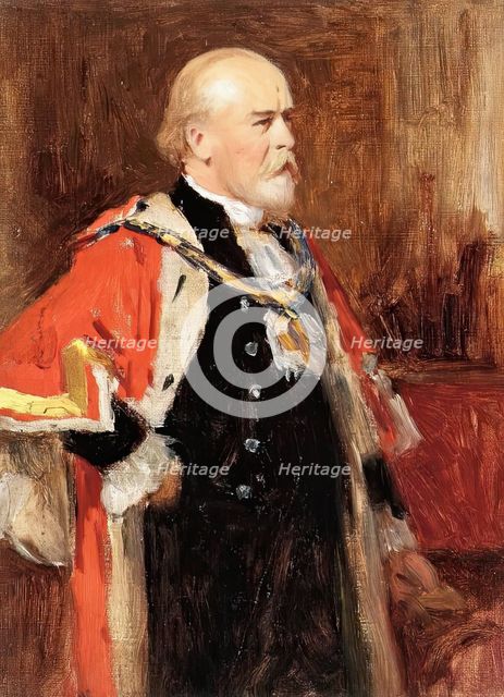 Sir James Hoy, (1837-1908),  Lord Mayor of Manchester, c1902. Creator: George Reid.