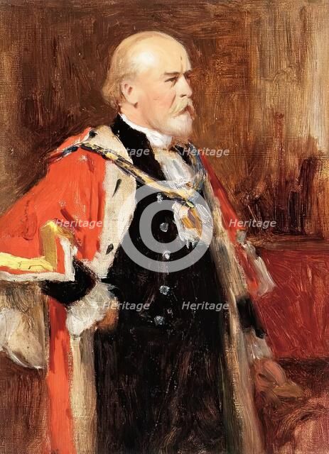 Sir James Hoy, (1837-1908),  Lord Mayor of Manchester, c1902. Creator: George Reid.