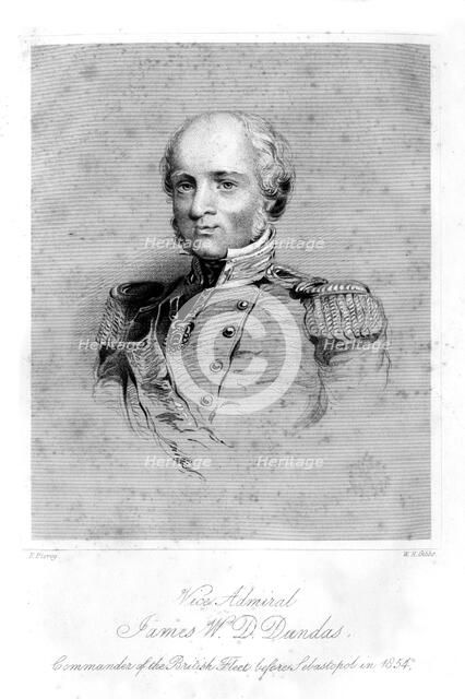 Sir James Whitley Deans Dundas (1785-1862), British admiral, 1855.Artist: W H Gibbs