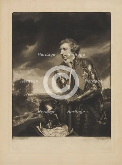 Sir Jeffrey Amherst, K. B., 1766. Creator: James Watson.
