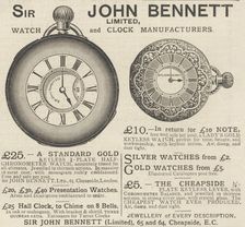 Sir John Bennett Watch and Clock Manufacturers, 1893