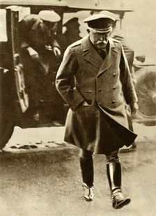 Sir John French arriving at Boulogne, 1914, (1935). Creator: Cossira