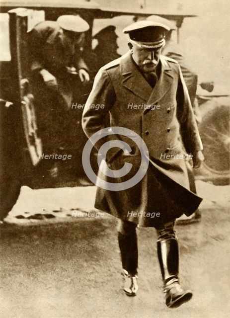 Sir John French arriving at Boulogne, 1914, (1935). Creator: Cossira.