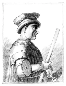 Sir John Hawkwood, English mercenary or condottiere in 14th century Italy, (1819)