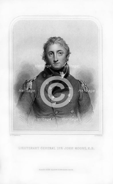 Sir John Moore, British soldier and general, (1870).Artist: S Freeman