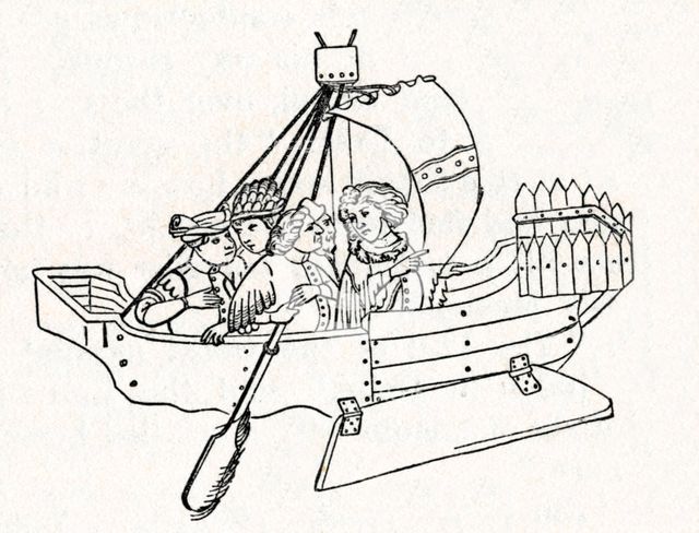 Sir John Mandeville on his Travels, (1430), 1912. Artist: TC and EC Jack Artist: Unknown
