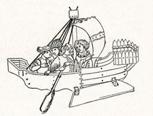 Sir John Mandeville on his Travels, (1430), 1912. Artist: TC and EC Jack