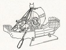 Sir John Mandeville on his Travels, (1430), 1912. Artist: TC and EC Jack