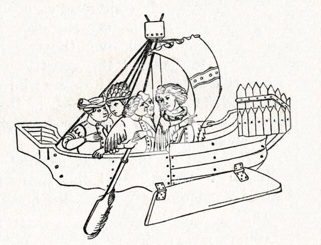 Sir John Mandeville on his Travels, (1430), 1912. Artist: TC and EC Jack Artist: Unknown