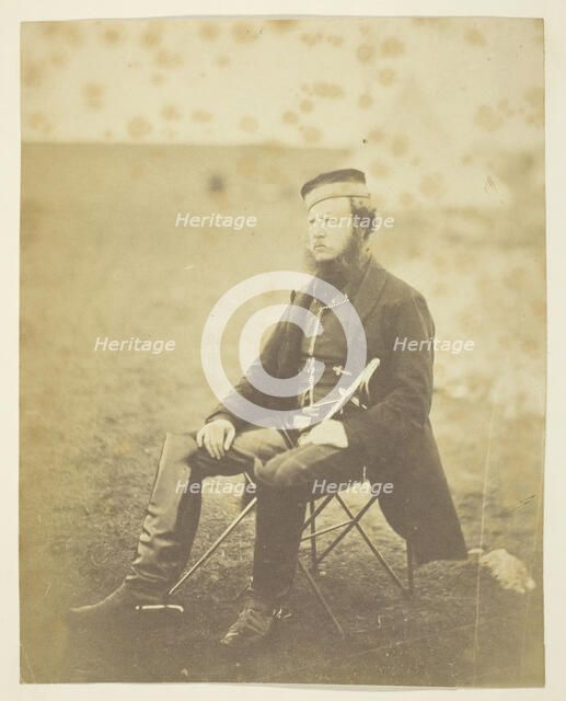 Sir John Miller Adye (1819-1900), General; taken at the Crimea, 1855. Creator: Roger Fenton.
