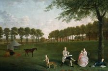 Sir John Shaw and his Family in the Park at Eltham Lodge, Kent, 1761. Creator: Arthur Devis