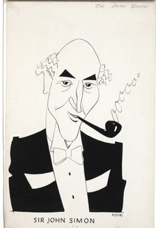 Sir John Simon, 1st Viscount Simon, between 1939 and 1946. Creators: Central Office of Information, John Musgrave-Wood