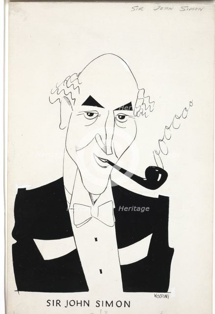 Sir John Simon, 1st Viscount Simon, between 1939 and 1946. Creators: Central Office of Information, John Musgrave-Wood.