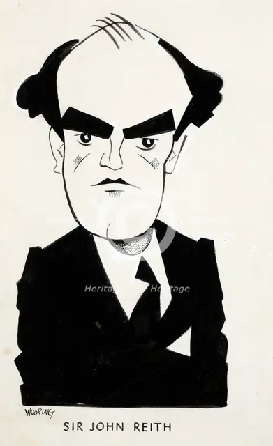 Sir John Reith, 1st Baron Reith, between 1939 and 1946. Creators: Central Office of Information, John Musgrave-Wood.