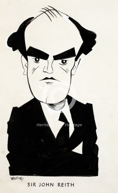 Sir John Reith, 1st Baron Reith, between 1939 and 1946. Creators: Central Office of Information, John Musgrave-Wood.