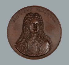 Sir John Vanbrugh, Art Union of London medal, 1855. Creator: Benjamin Wyon