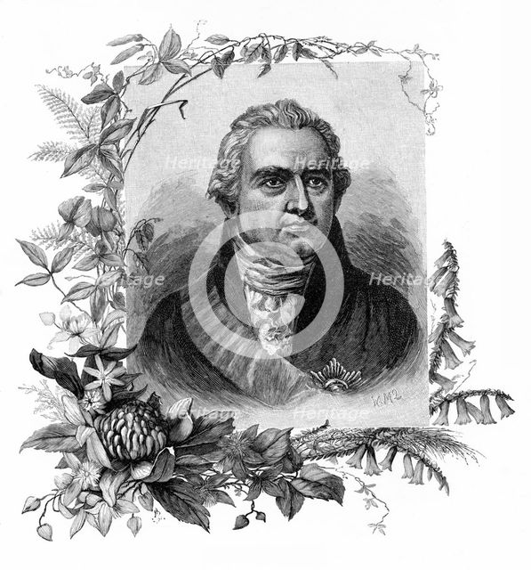 Sir Joseph Banks, English naturalist and botanist, (1886).Artist: W Macleod