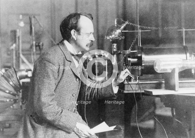 Sir Joseph John Thomson, physicist and inventor, 1900. Creator: Unknown.