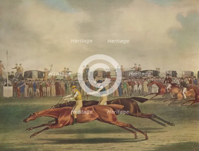 'Sir Joshua Beating Filho Da Puta at Newmarket', c1816, (1929). Artist: Frederick Rosenberg.