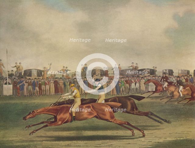 'Sir Joshua Beating Filho Da Puta at Newmarket', c1816, (1929). Artist: Frederick Rosenberg.
