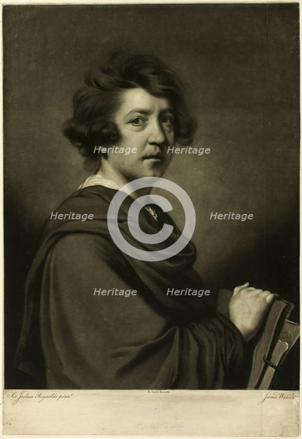 Sir Joshua Reynolds, 1770. Creator: James Watson.