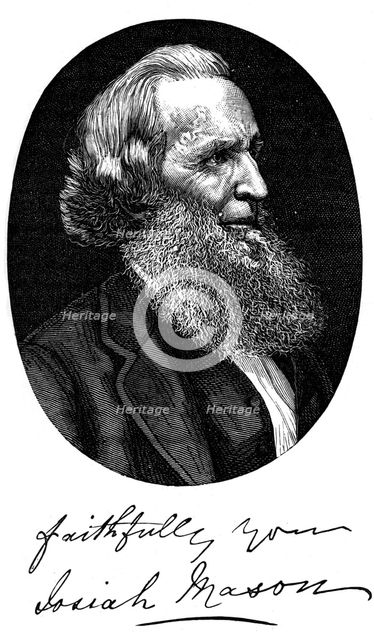 Sir Josiah Mason, English pen-manufacturer, c1880. Artist: Unknown