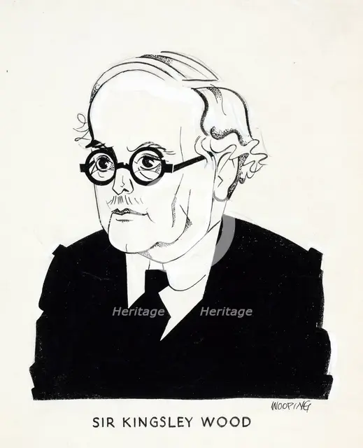 Sir Kingsley Wood, between 1939 and 1946. Creators: Central Office of Information, John Musgrave-Wood.