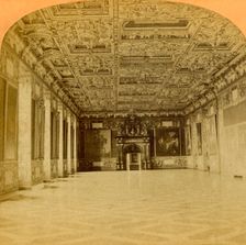 Sir Knights Hall, Slot Frederiksborg, finest in the world, Denmark 1897. Creator: BW Kilburn