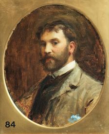 Sir Luke Fildes, Self Portrait, 1883. Creator: Luke Fildes