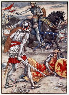 Sir Lancelot forbids Sir Bors to Slay the King 1911