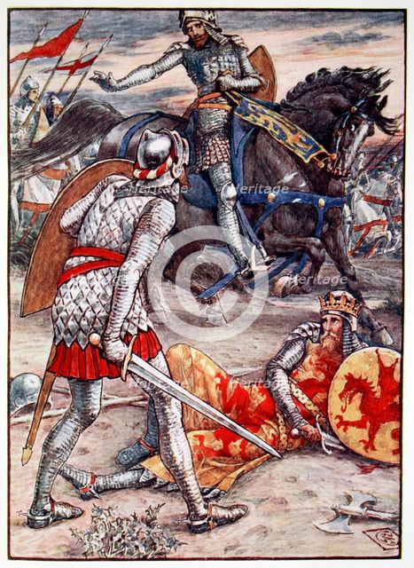 'Sir Lancelot forbids Sir Bors to Slay the King', 1911.  Creator: Unknown.