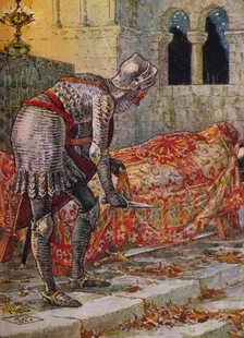 Sir Lancelot in the Chapel Perilous 1911. Artist: Walter Crane