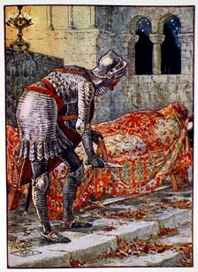 Sir Lancelot in the Chapel Perilous 1911. Creator: Unknown