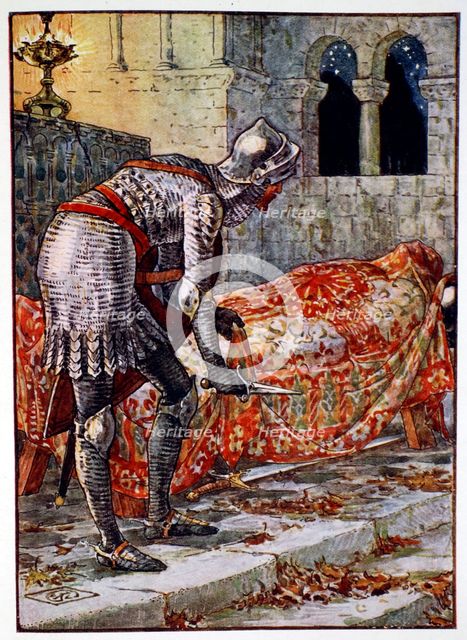 'Sir Lancelot in the Chapel Perilous', 1911.  Creator: Unknown.