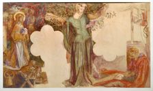 Sir Lancelot's Vision of the Sanc Grael: Study for the Fresco painting in the Oxford Student Union, Artist: Dante Gabriel Rossetti