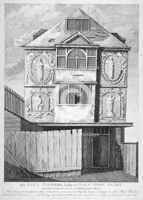 Sir Paul Pindar's House, Bishopsgate, City of London, 1791. Artist: Anon
