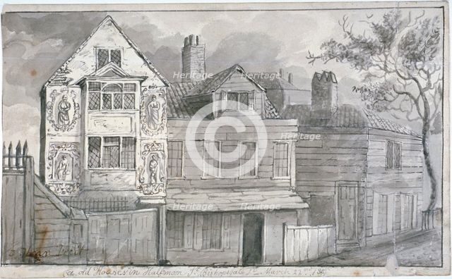Sir Paul Pindar's House, Bishopsgate, City of London, 1810. Artist: Daniel Thorn