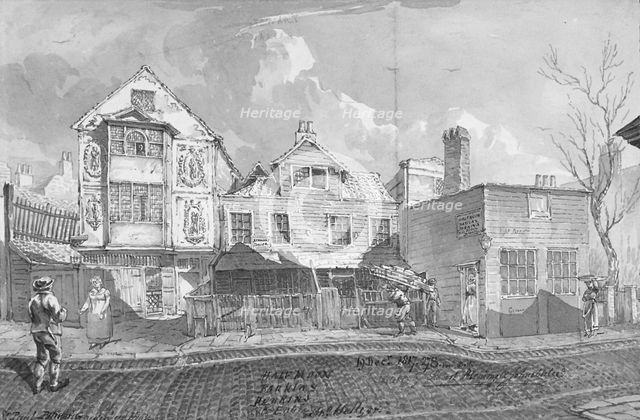 Sir Paul Pindar's House, Bishopsgate, City of London, 1817. Artist: Robert Blemmell Schnebbelie