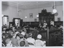 Sir Peter Stallard at the ceremony of opening of Parliament, Belize City, British Honduras, 1965. Creator: Unknown
