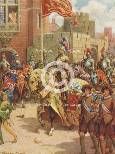 'Sir Philip Sidney at the Tournament in Whitehall', c1929.  Creators: Howard Davie, Harry Payne.