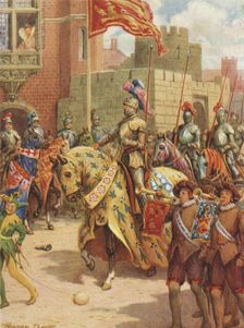 Sir Philip Sidney at the Tournament in Whitehall c1929. Creators: Howard Davie, Harry Payne