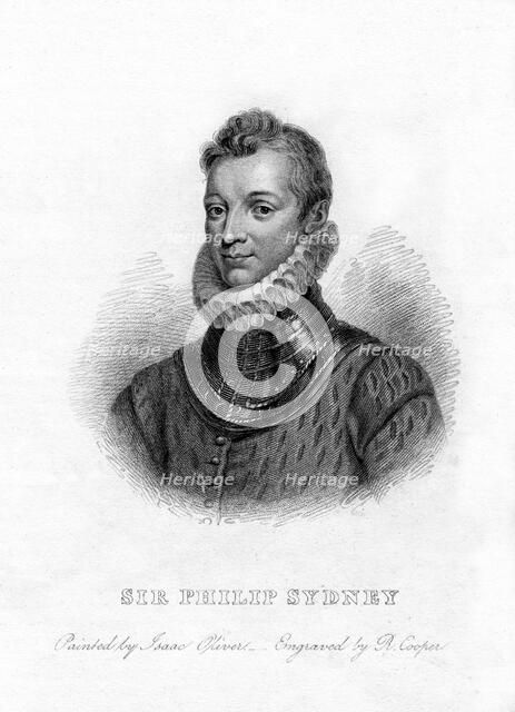 Sir Philip Sidney, English poet, courtier and soldier, 19th century. Artist: R Cooper