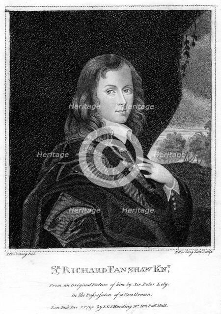 Sir Richard Fanshawe, 17th century English diplomat and author, 1792.Artist: E Harding