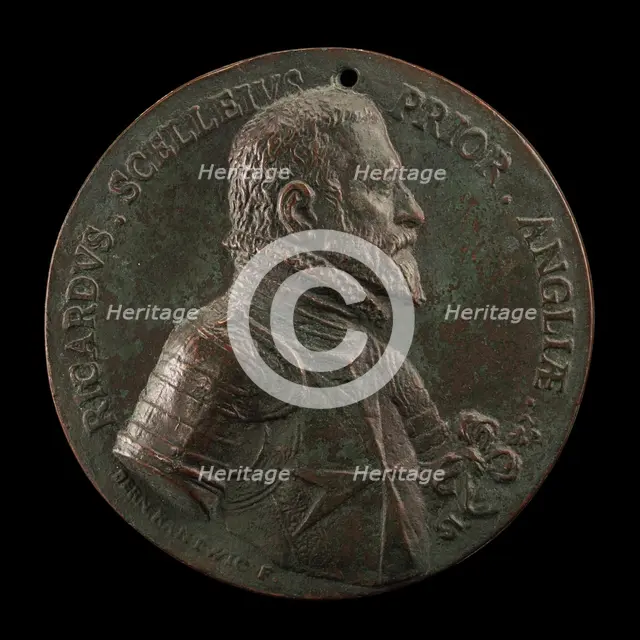 Sir Richard Shelley, c. 1513-c. 1589, Prior of England in Malta and Turcopolier [obverse], 1577 or a Creator: Bernardo Rantvic.