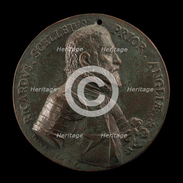 Sir Richard Shelley, c. 1513-c. 1589, Prior of England in Malta and Turcopolier [obverse], 1577 or a Creator: Bernardo Rantvic.