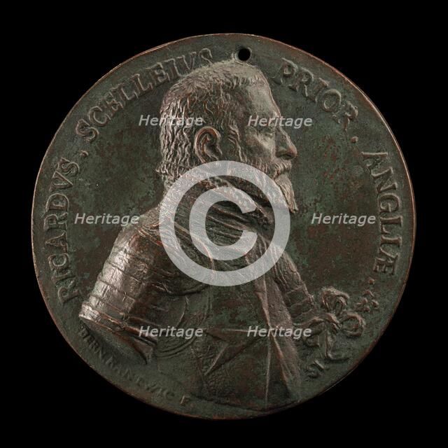 Sir Richard Shelley, c. 1513-c. 1589, Prior of England in Malta and Turcopolier [obverse], 1577 or a Creator: Bernardo Rantvic.