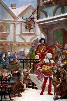 Sir Richard Whittington distributing charity (c1900)